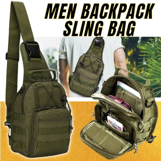 Men's Tactical Sling Backpack for Outdoor Activities