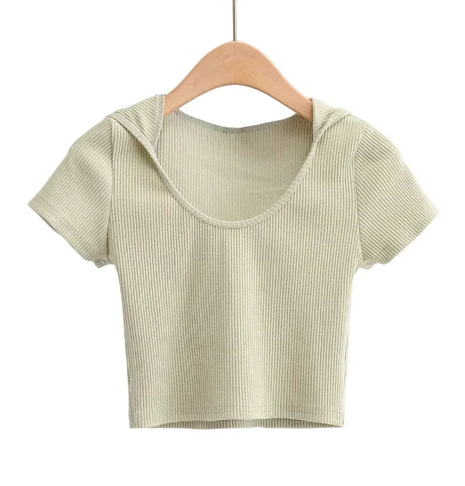 2020 Fashionable Cropped Sweater and Pants Set