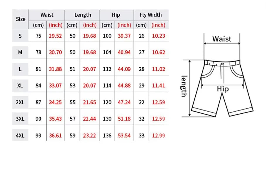 Men’s Summer Casual Shorts – Relaxed Fit with Elastic Drawstring Waistband