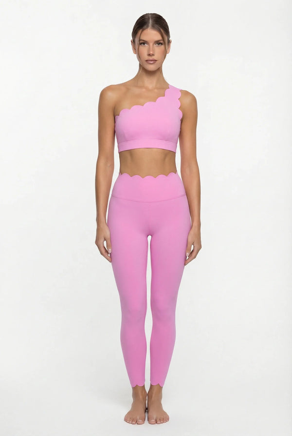 Women’s Elegant One-Shoulder Activewear Set – Lace Beauty Back (2-Piece)
