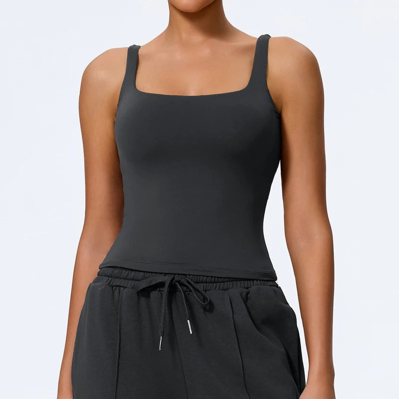 Women’s Quick-Dry U-Back Yoga Tank Top – Breathable Slim Fit Gym & Running