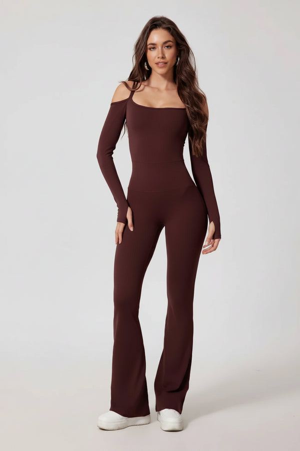 Seamless Yoga Jumpsuit – Double Strap Backless One-Piece Activewear