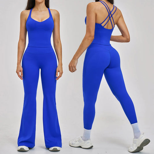 Women’s 2PCS Yoga Set – High Waist Leggings & Sports Bra Gym Workout Outfit