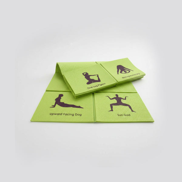 Foldable Non-Slip Yoga Mat for Beginners, Portable