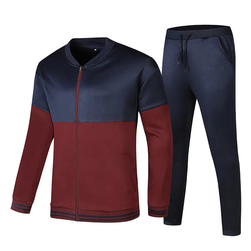 Men's Casual Sweater and Pants Set - Large Size