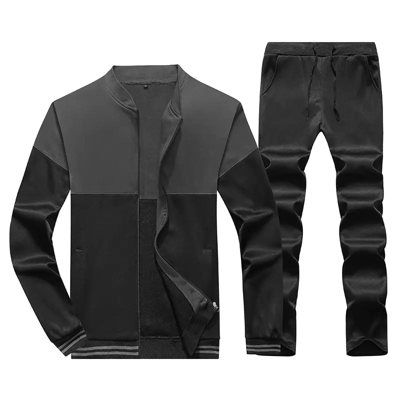 Men's Casual Sweater and Pants Set - Large Size