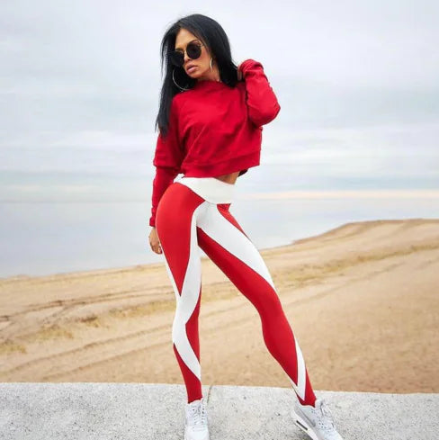 Black and White Digital Print Women's Workout Leggings