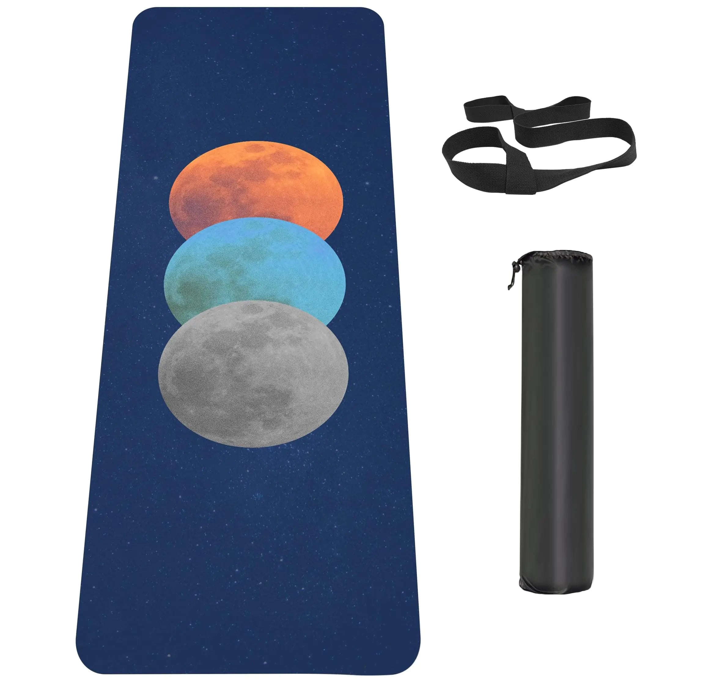 Knsbk Non Slip Yoga Mat TPE Workout Mat for Men Women Thick Workout Mat with Carrying Strap Fitness Mats for Exercise Yoga Fitness Pilates Floor Workouts (72