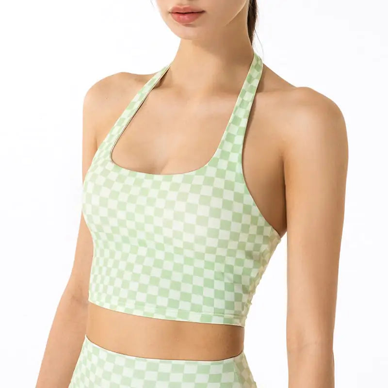 Women's Halter Sports Bra for Yoga and Fitness
