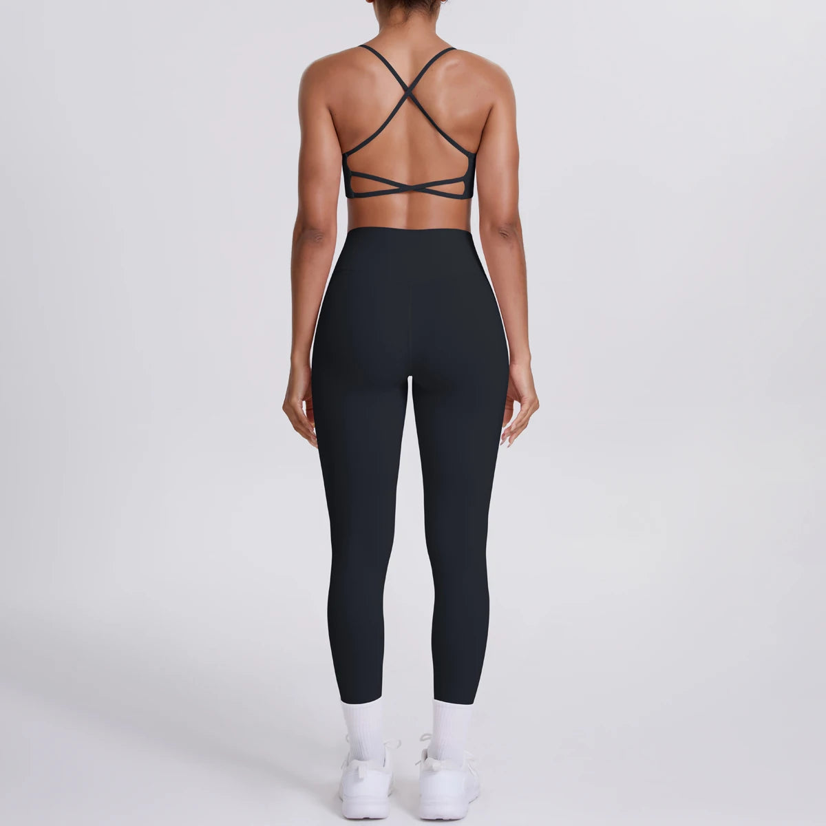 Yoga Suit Sports Set Gym Seamless High Impact Sports Bra Women's High Waist and Hips Tight Peach Buttocks Pants Womens Sportswea