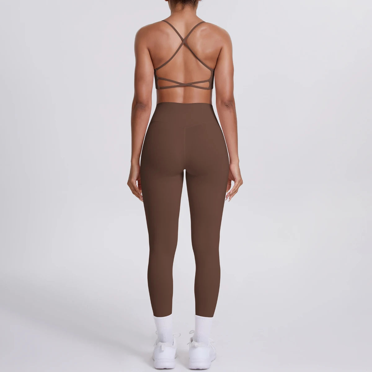 Yoga Suit Sports Set Gym Seamless High Impact Sports Bra Women's High Waist and Hips Tight Peach Buttocks Pants Womens Sportswea