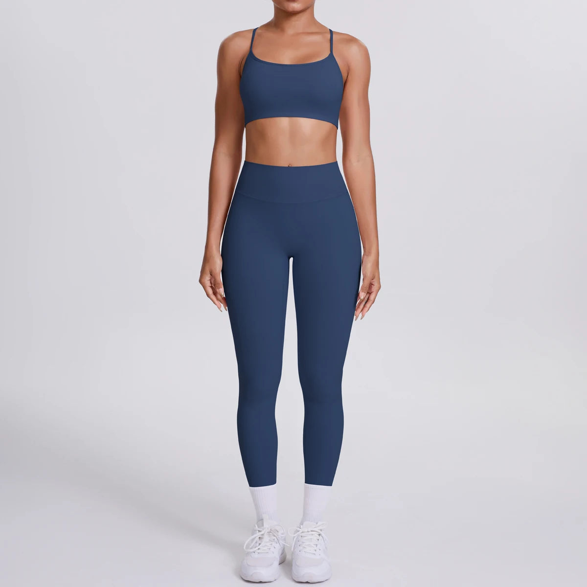 Yoga Suit Sports Set Gym Seamless High Impact Sports Bra Women's High Waist and Hips Tight Peach Buttocks Pants Womens Sportswea