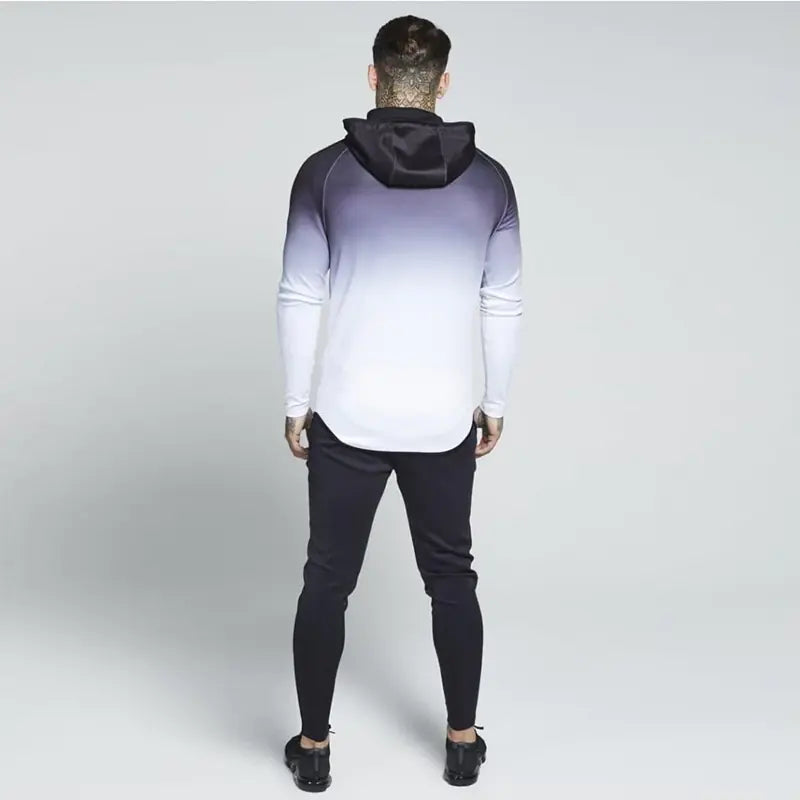 Men's Slim Fit Hooded Workout Jacket for Training