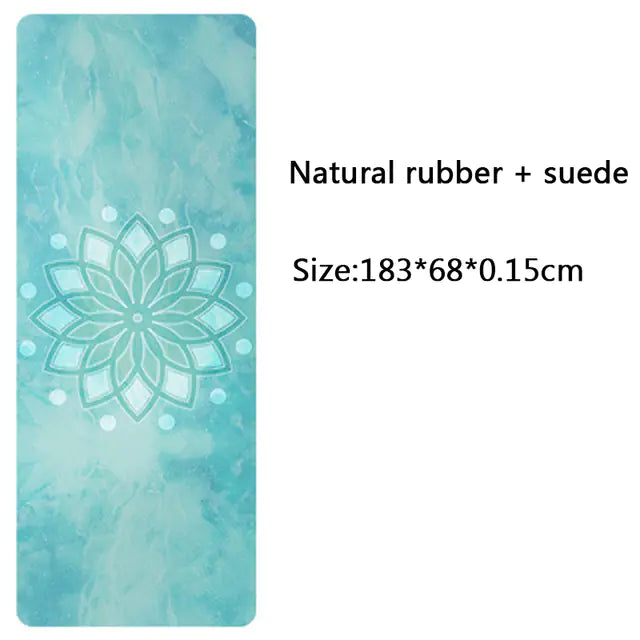 Natural Rubber Suede Yoga Mat - Ultra-thin Portable Design