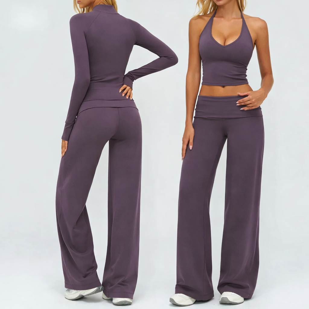 Women's Loose Fit Sportswear Set – Breathable Gym Clothes for Yoga & Outdoor Sports