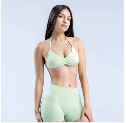 Women's Halter Back Sports Bra