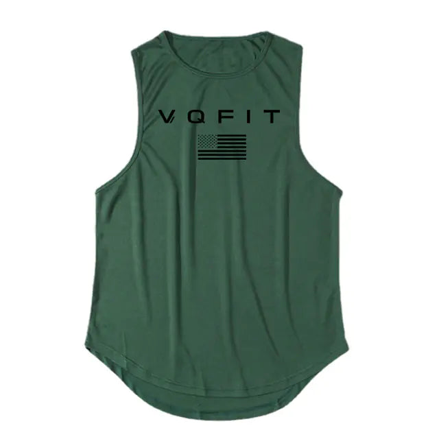 Men's Casual Cotton Vest for Gym and Exercise