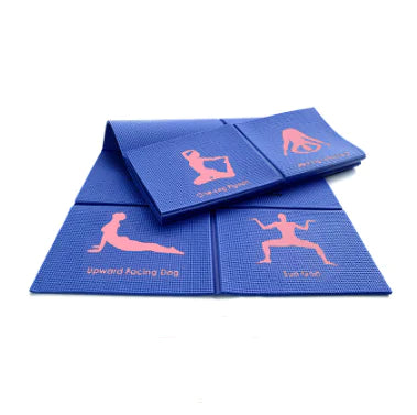 Foldable Non-Slip Yoga Mat for Beginners, Portable
