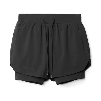 Double Layer Sports Casual Shorts for Active Wear