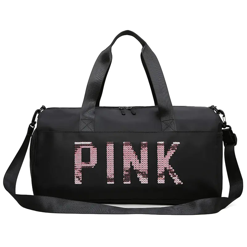 Pink Gym Bag - Large Capacity Waterproof Travel Tote