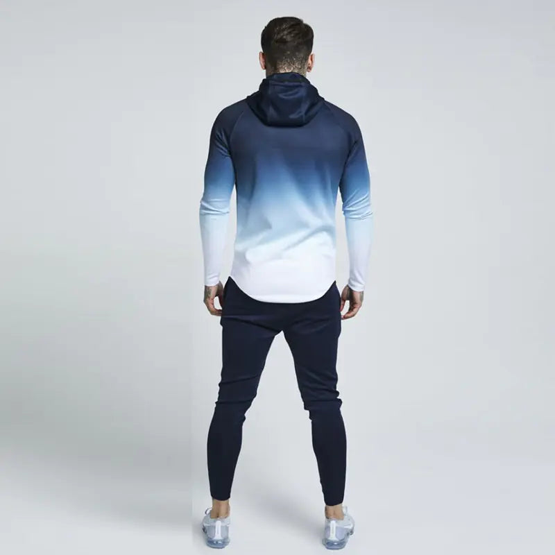 Men's Slim Fit Hooded Workout Jacket for Training