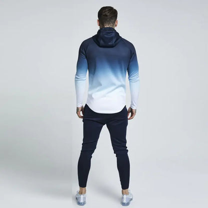 Men's Slim Fit Hooded Workout Jacket for Training