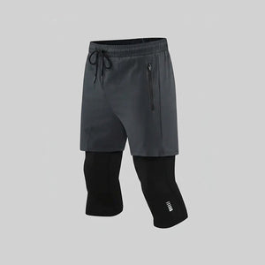 Men's 3/4 Compression Tights for Fitness and Running