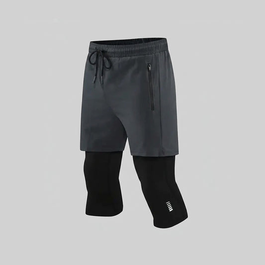 Men's 3/4 Compression Tights for Fitness and Running