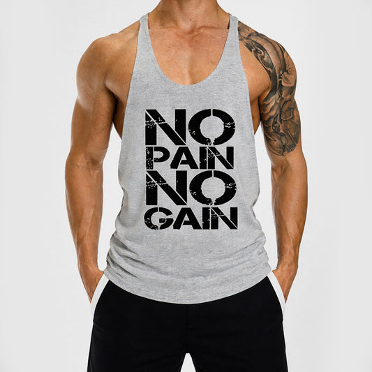 Men's Casual Cotton Vest for Gym and Exercise