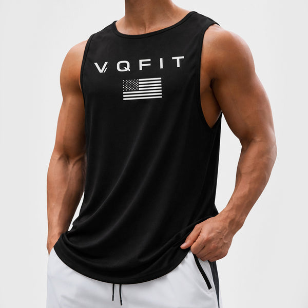 Men's Casual Cotton Vest for Gym and Exercise
