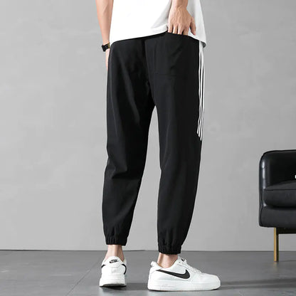Men's Ice Silk Sports Pants - Lightweight Quick-Dry Joggers