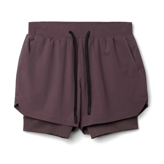 Double Layer Sports Casual Shorts for Active Wear