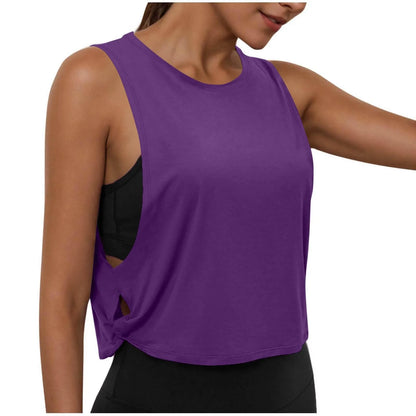 Women’s Sleeveless Breathable Workout Tank Top – Lightweight Yoga & Gym Crop Vest