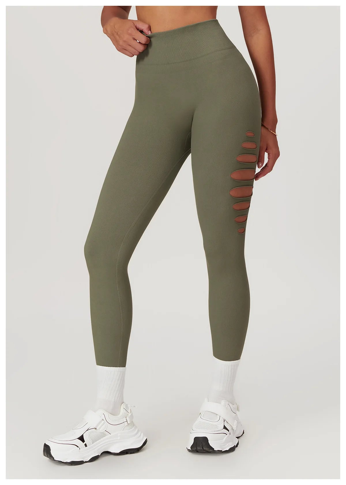 Hollowed Out Seamless Tight Yoga Pants High Waist Yoga Leggings Women Push Up Gym Workout Tights Running Fitness Sports Pants
