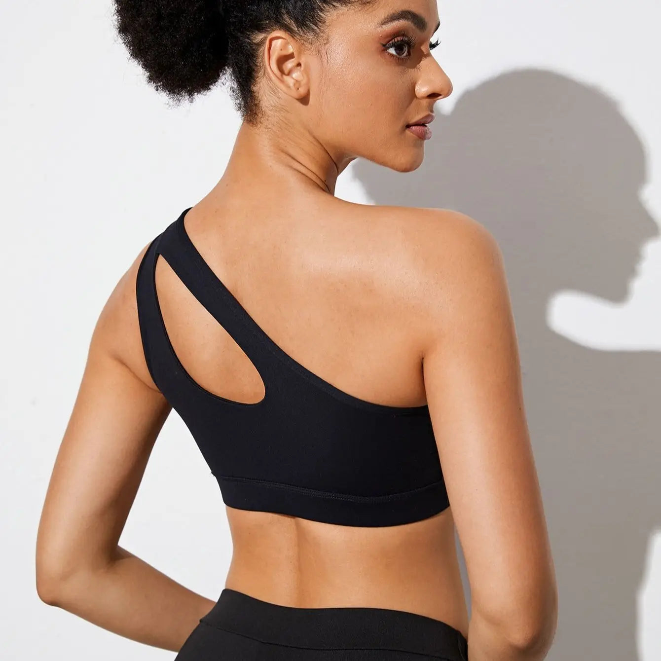 Women’s One Shoulder Push-Up Sports Bra – Shockproof Active Fit