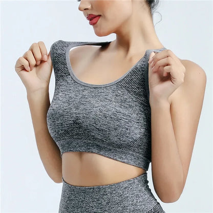 Women’s Push-Up Sports Bra – Breathable High Support Gym & Yoga Top