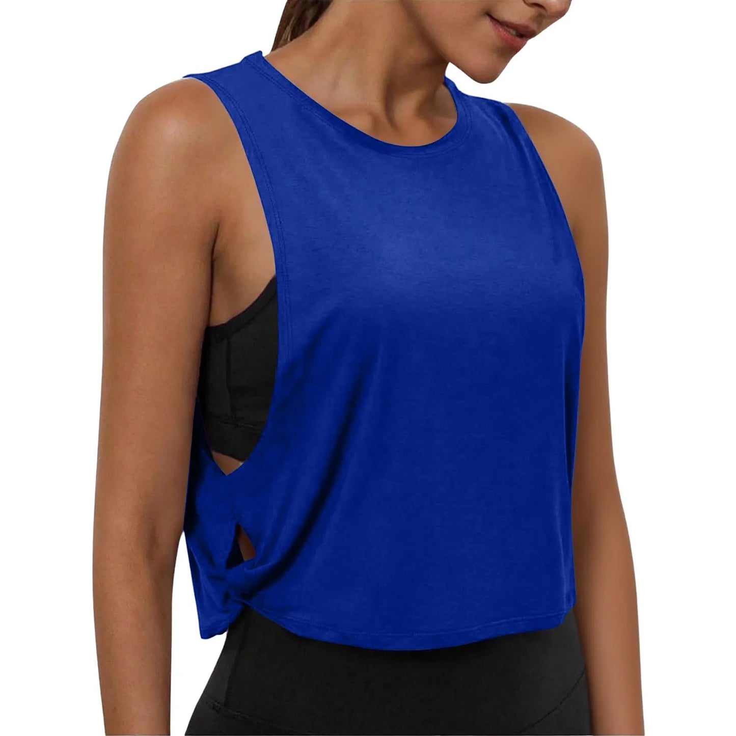 Women’s Sleeveless Breathable Workout Tank Top – Lightweight Yoga & Gym Crop Vest