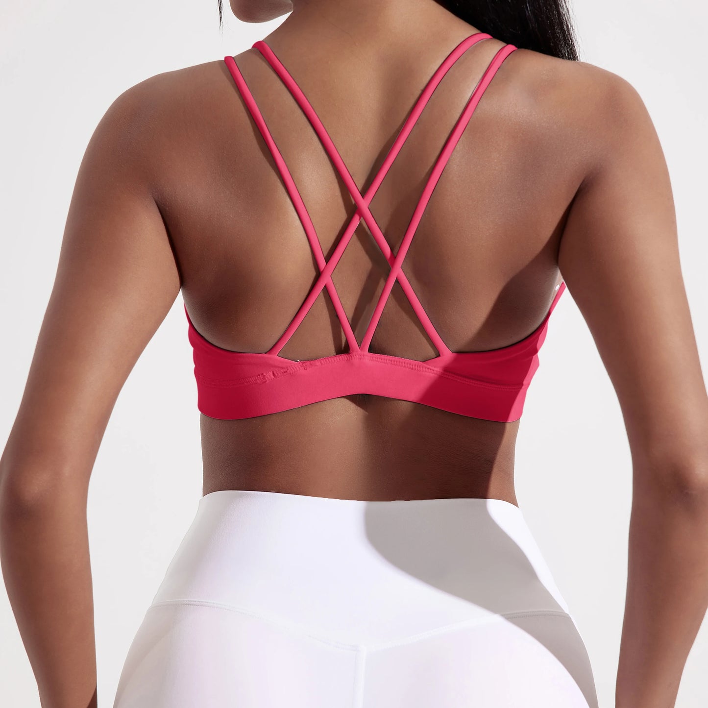 Women’s High Support Cross-Back Sports Bra – Soft Padded Gym & Yoga Top