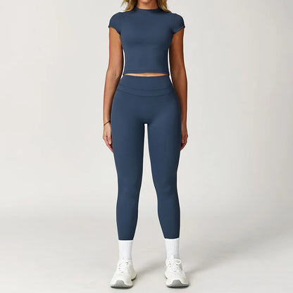 2 Pieces Sportswear Women Yoga Set Gym Clothes Sportswear Yoga Suits Fitness Set Tracksuits Sports Bra Gym High Waist Leggings