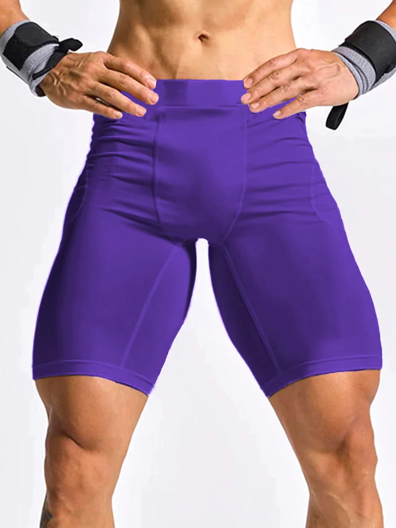 Men’s Compression Gym Shorts & Running Leggings – Quick-Dry Athletic Training Tights