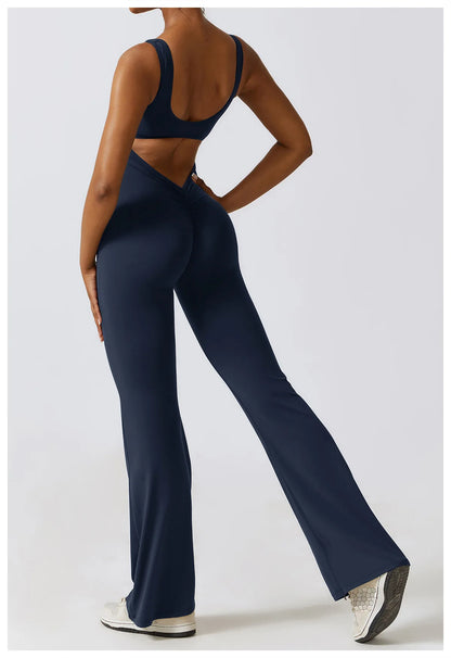 Women’s Seamless Fitness Jumpsuit – Stretch One-Piece Gym & Yoga Suit