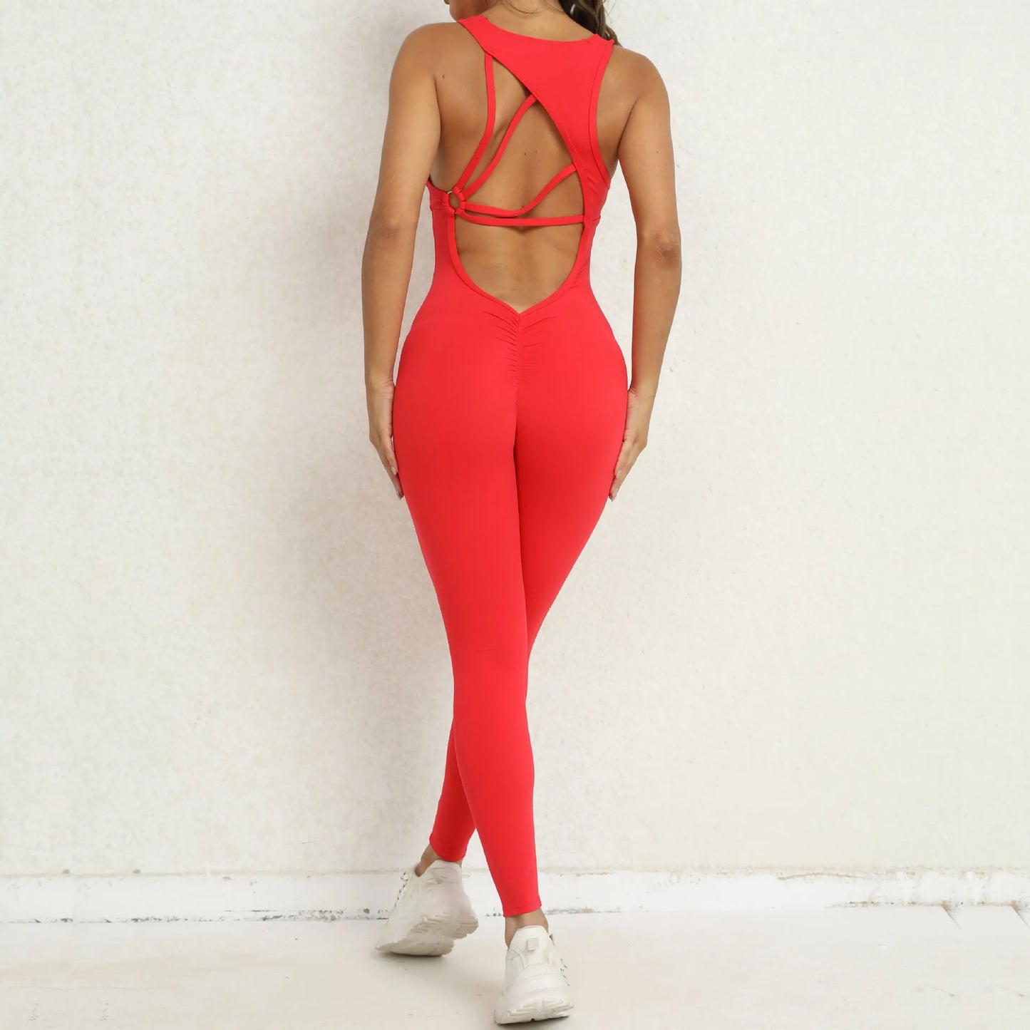 Sporty Women’s One-Piece Jumpsuit – Gym Fitness Yoga Activewear Set