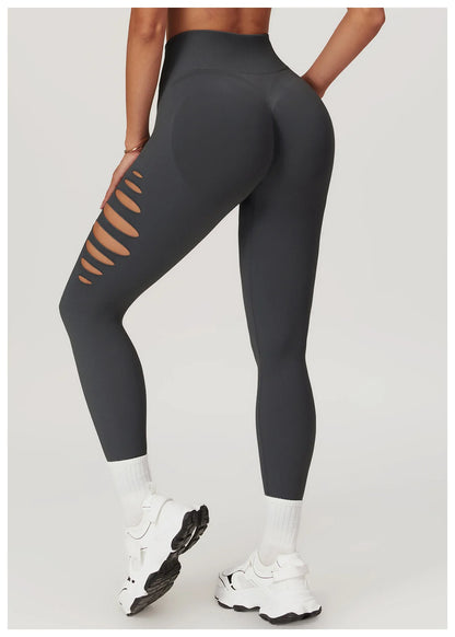 Hollowed Out Seamless Tight Yoga Pants High Waist Yoga Leggings Women Push Up Gym Workout Tights Running Fitness Sports Pants