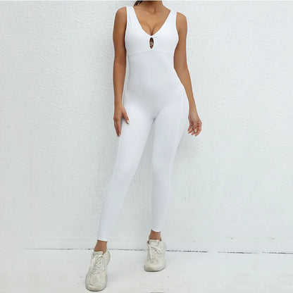 Sporty Women’s One-Piece Jumpsuit – Gym Fitness Yoga Activewear Set
