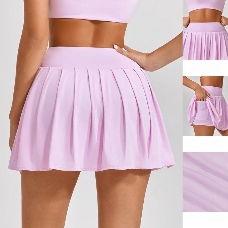 Women’s Athletic Skort – High Waist Slim Fit Golf, Tennis & Workout Skirt