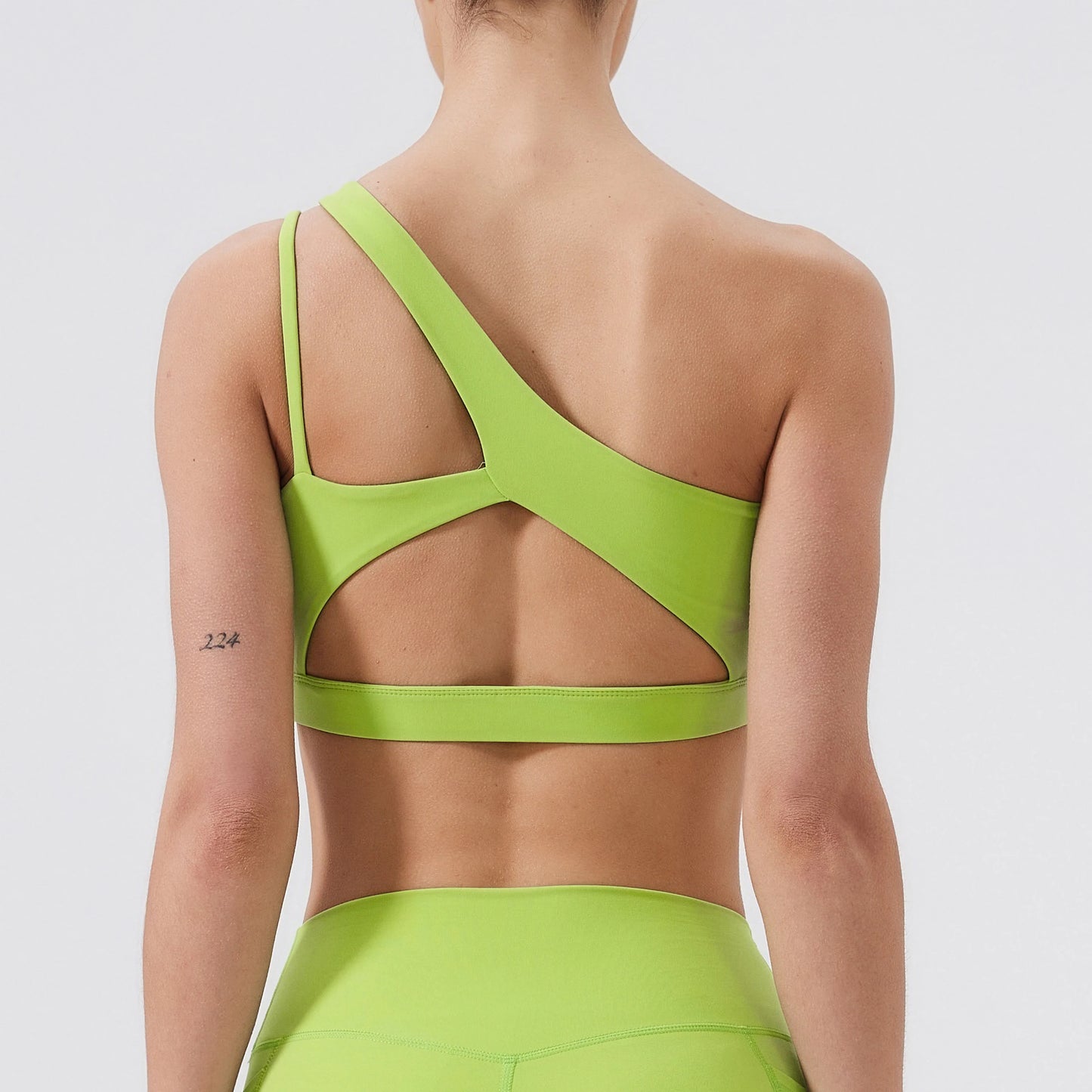 Women One Shoulder Sports Bra – Push Up Shockproof Yoga & Gym Workout Bra