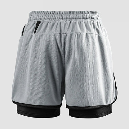 Men’s 2-in-1 Gym Running Shorts – Quick Dry Workout & Training Activewear