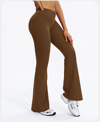 High-Waisted Flare Yoga Pants – Sculpting Push-Up Bell Bottom Leggings