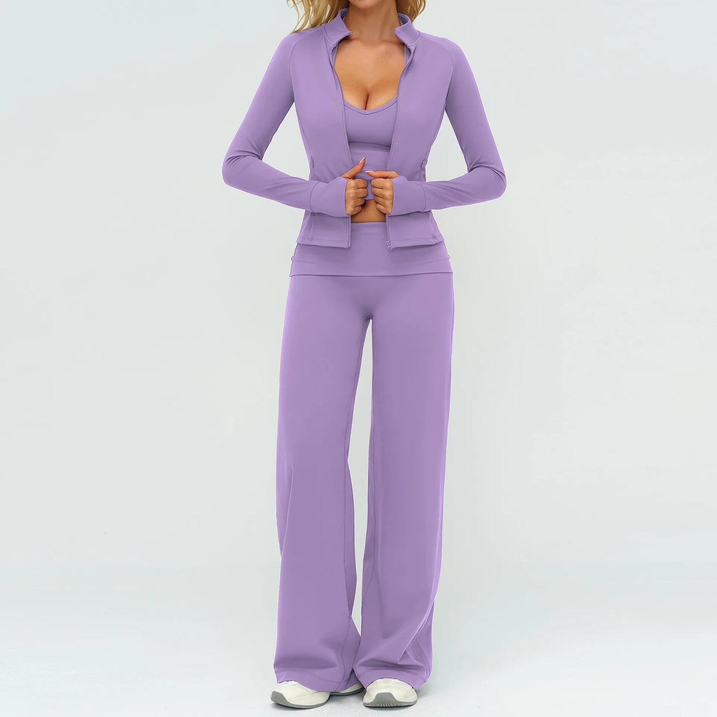 Women's Loose Fit Sportswear Set – Breathable Gym Clothes for Yoga & Outdoor Sports