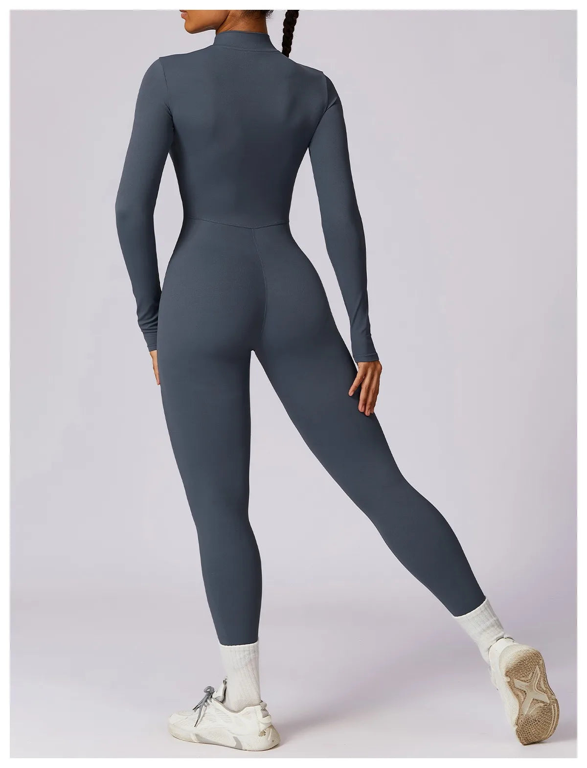 Warm Plush One-Piece Fitness Jumpsuit for Women | Long Sleeve Gym Wear